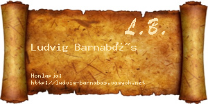 Ludvig Barnabás névjegykártya
